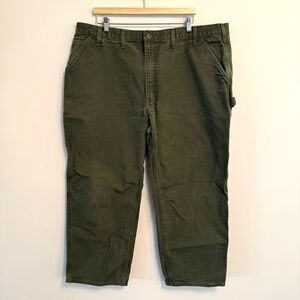 Carhartt B11 MOS Green Canvas Utility Dungaree Fit Work Pants – 44 x 30